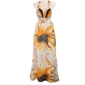 Side Cutout Halter Evening Gown